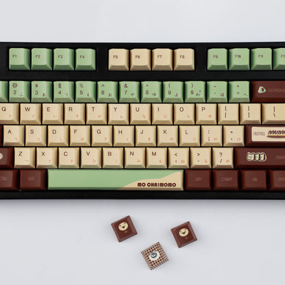 YMDK Matcha Theme 126 keys Keycaps PBT Cherry Profile Dye Sub Keycap for 65/75/87/98/100/104 MX Mechanical Keyboard