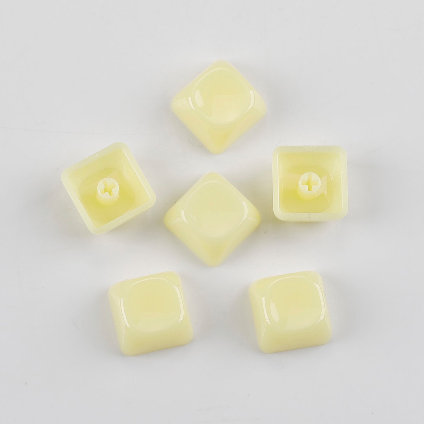 YMDK 1u MOA Profile Jelly Tone Blank Keycaps Fog Shine Through 1.5mm