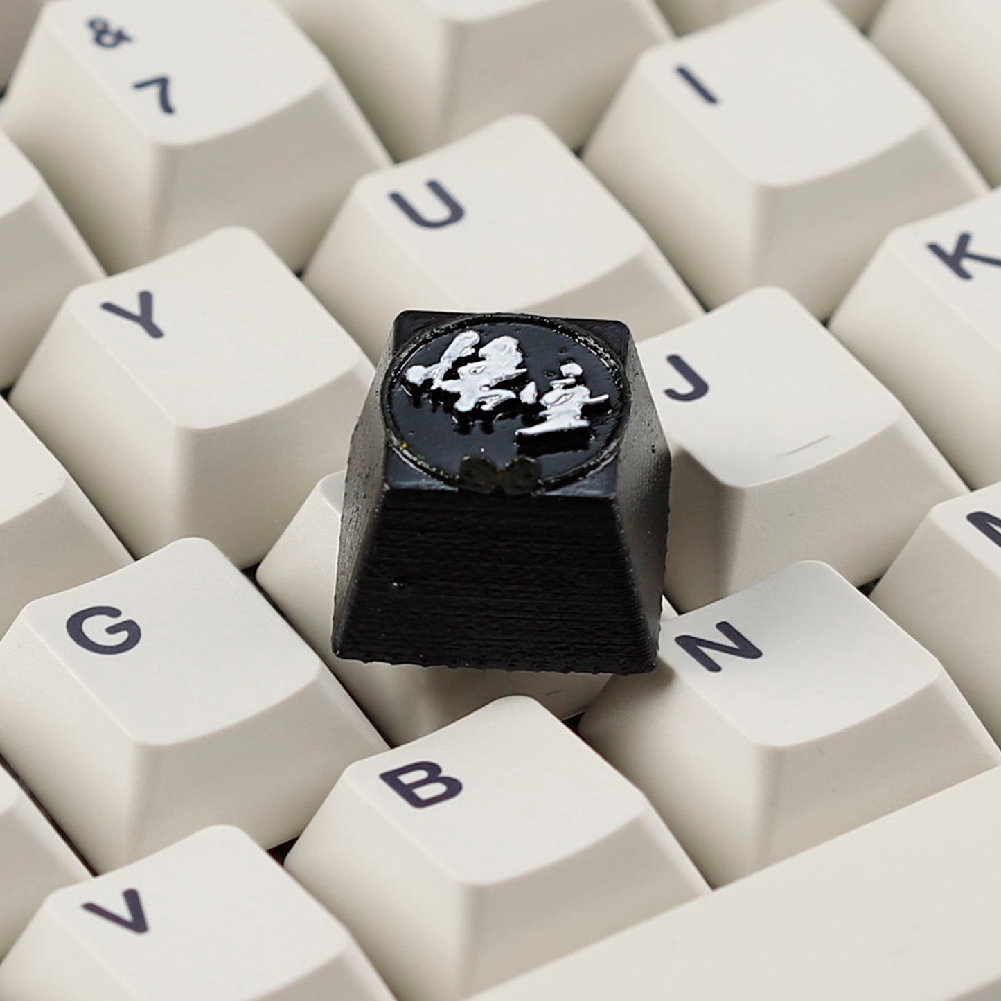 YMDK Black WuKong Headband Personality Keycaps Cool Novel Creative Key Caps Resin Esc Key Esports for Mechanical Keyboard