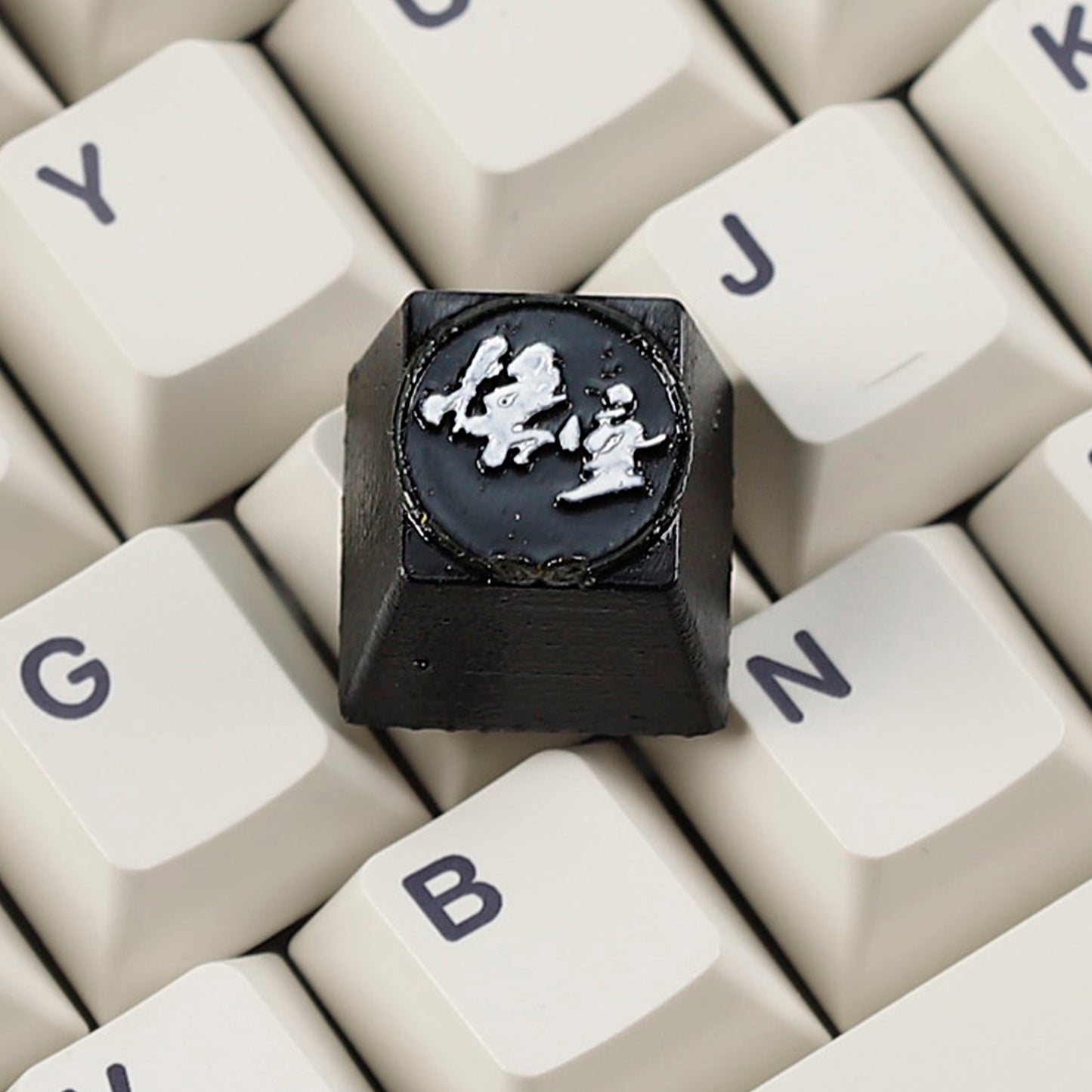 YMDK Black WuKong Headband Personality Keycaps Cool Novel Creative Key Caps Resin Esc Key Esports for Mechanical Keyboard