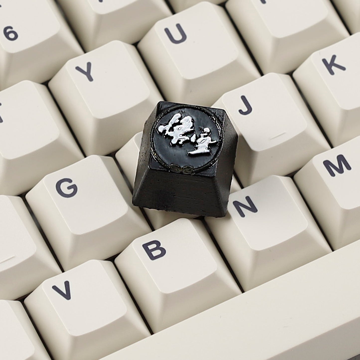 YMDK Black WuKong Headband Personality Keycaps Cool Novel Creative Key Caps Resin Esc Key Esports for Mechanical Keyboard