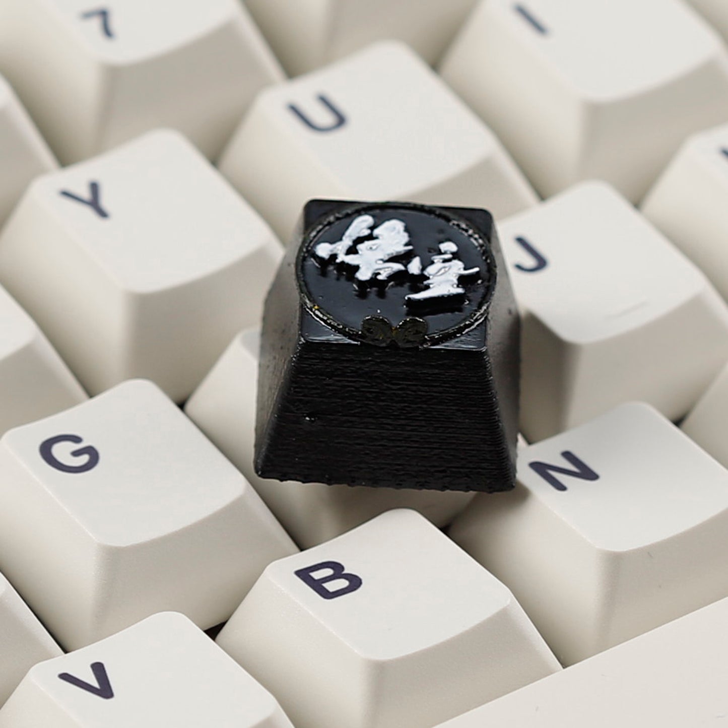 YMDK Black WuKong Headband Personality Keycaps Cool Novel Creative Key Caps Resin Esc Key Esports for Mechanical Keyboard