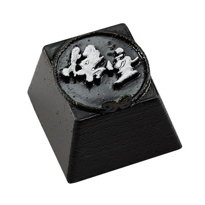 YMDK Black WuKong Headband Personality Keycaps Cool Novel Creative Key Caps Resin Esc Key Esports for Mechanical Keyboard