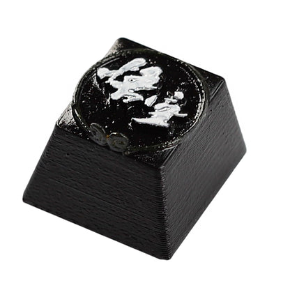 YMDK Black WuKong Headband Personality Keycaps Cool Novel Creative Key Caps Resin Esc Key Esports for Mechanical Keyboard