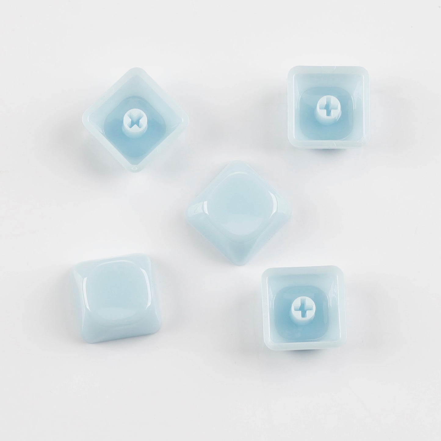 YMDK 1u MOA Profile Jelly Tone Blank Keycaps Fog Shine Through 1.5mm