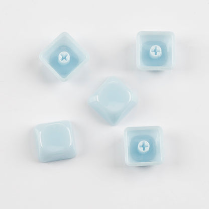 YMDK 1u MOA Profile Jelly Tone Blank Keycaps Fog Shine Through 1.5mm