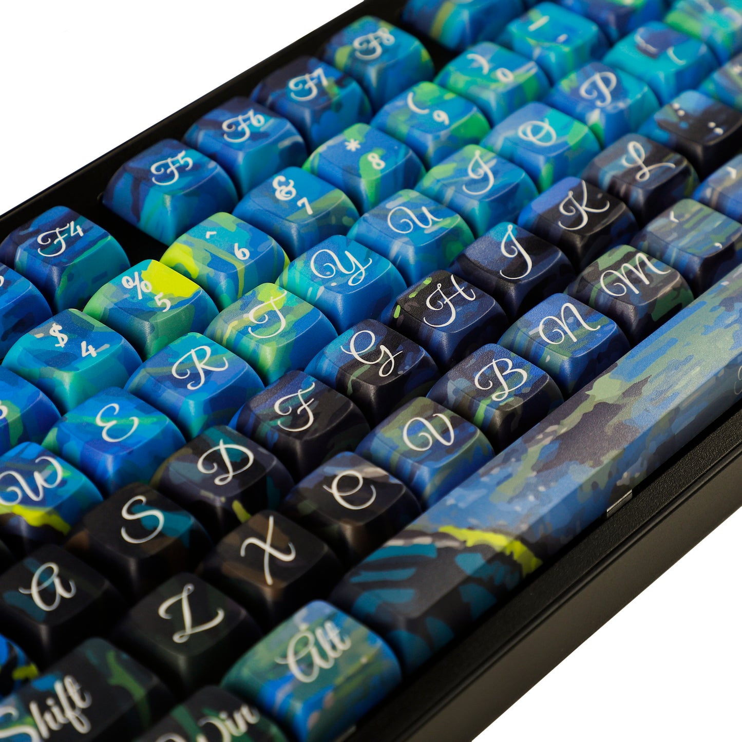 YMDK Secrect Garden 126 keys 5 Sides Over Oil Painting Dye Sub XDA PBT Keycap For MX Keyboard Apex