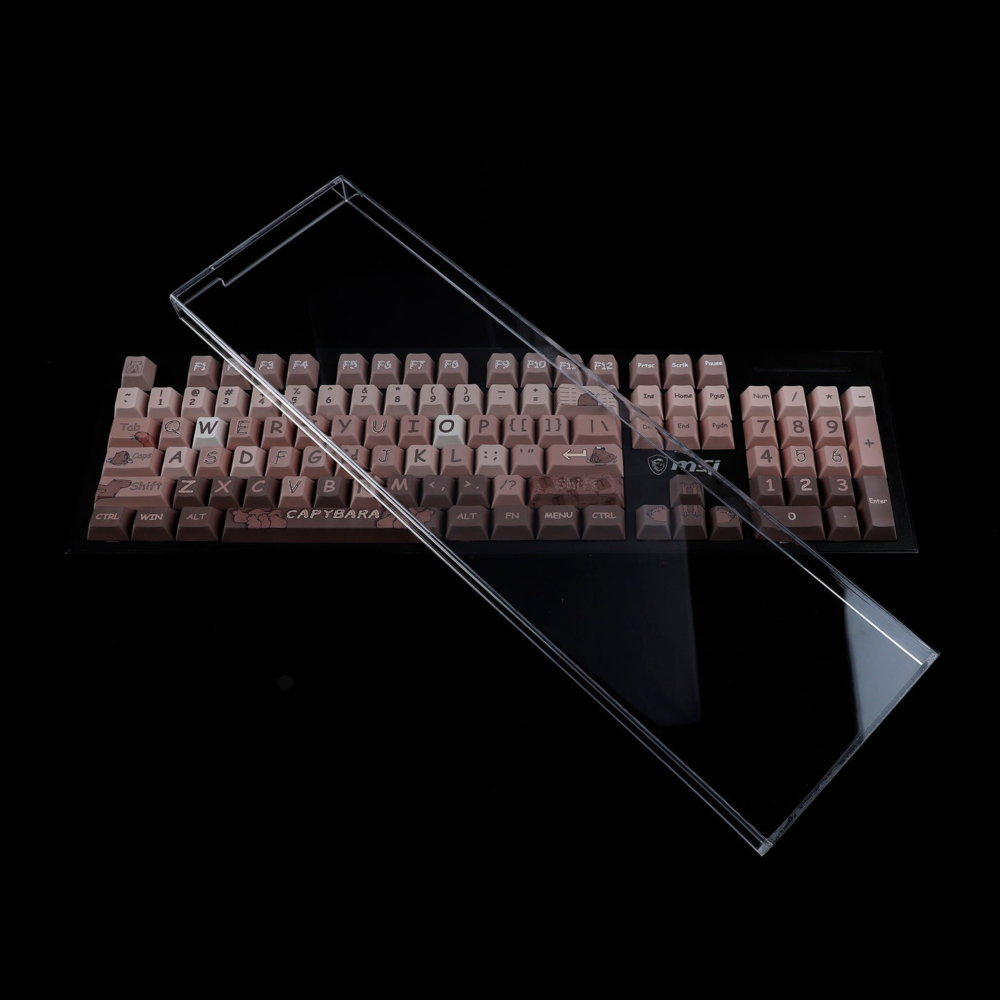 YMDK Mechanical keyboard Dust Cover Keycap Lid Acrylic for Razer 108 104 Mechanical Keyboard