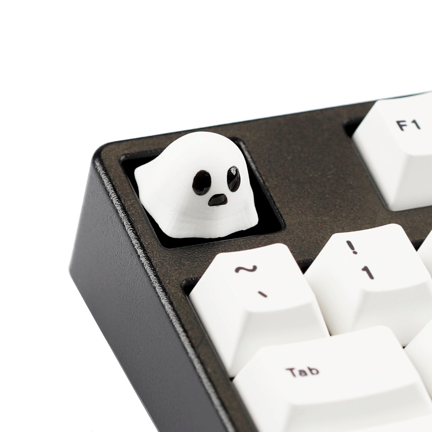 YMDK Ghost Cute Resin Keycap Novelty Artisan 1u ESC Key Custom Handmade Keycaps for MX Mechanical Keyboards