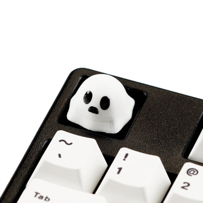 YMDK Ghost Cute Resin Keycap Novelty Artisan 1u ESC Key Custom Handmade Keycaps for MX Mechanical Keyboards