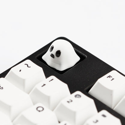 YMDK Ghost Cute Resin Keycap Novelty Artisan 1u ESC Key Custom Handmade Keycaps for MX Mechanical Keyboards