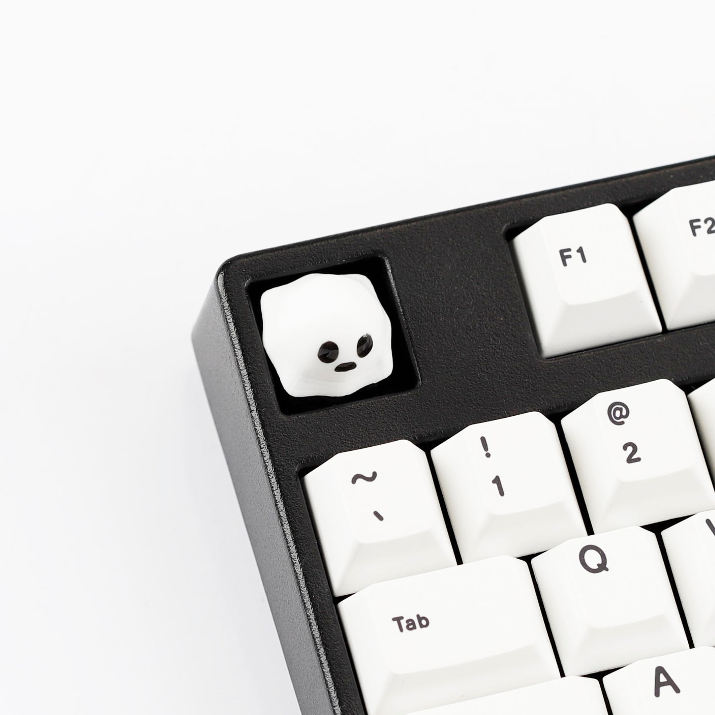YMDK Ghost Cute Resin Keycap Novelty Artisan 1u ESC Key Custom Handmade Keycaps for MX Mechanical Keyboards