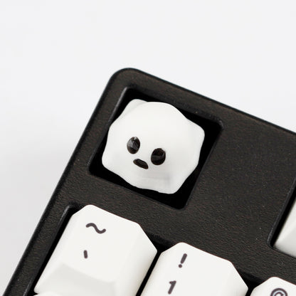 YMDK Ghost Cute Resin Keycap Novelty Artisan 1u ESC Key Custom Handmade Keycaps for MX Mechanical Keyboards