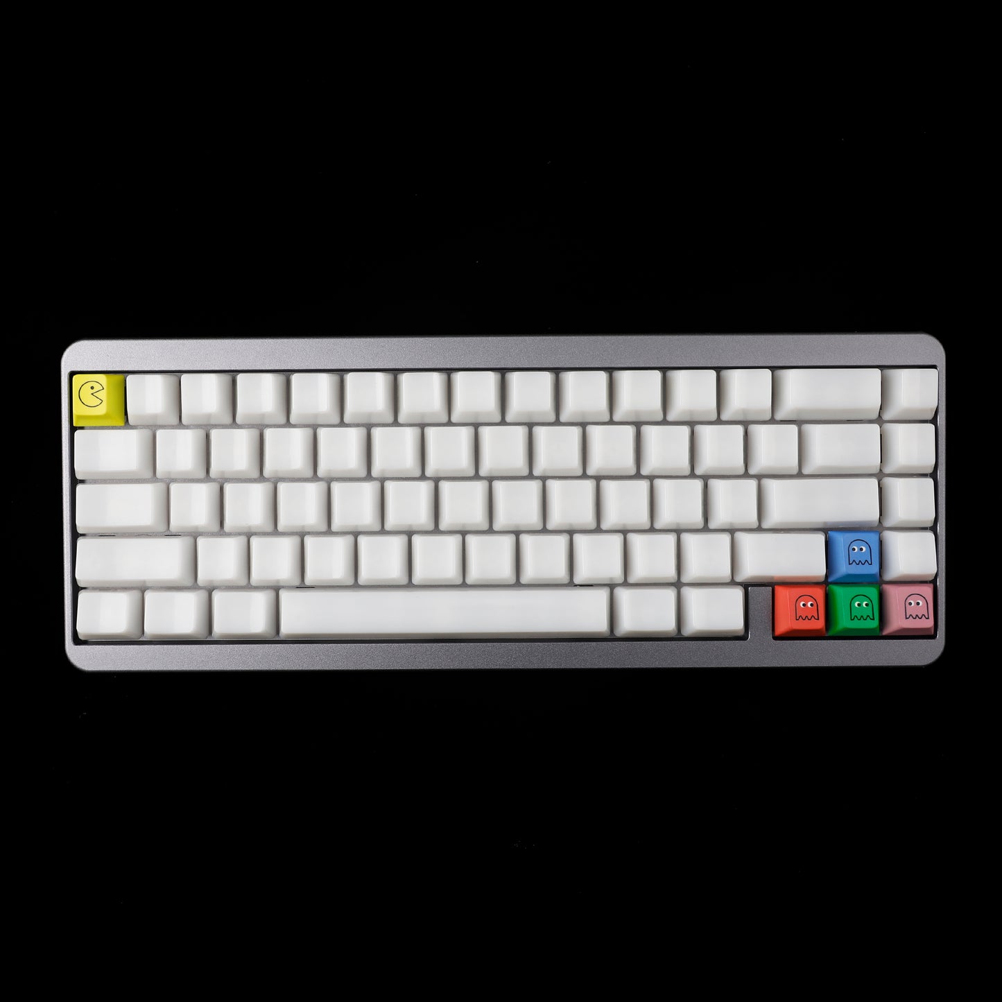 YMDK Cherry ZDA Cat OEM Profile Pacman Theme 5 PCS PBT Key caps Custom Five Dye Sublimation Keycaps for MX Mechanical Gaming Keyboard