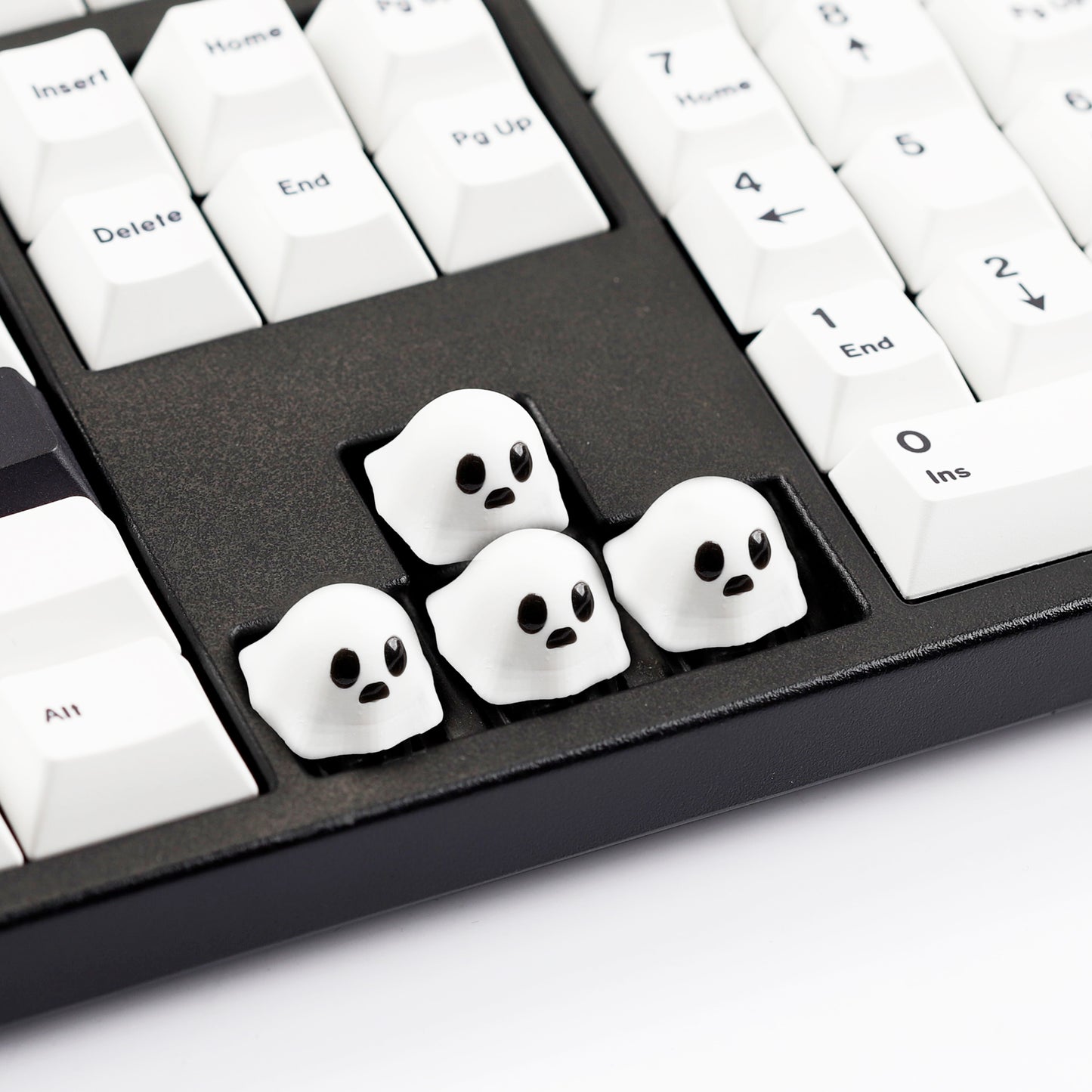 YMDK Ghost Cute Resin Keycap Novelty Artisan 1u ESC Key Custom Handmade Keycaps for MX Mechanical Keyboards