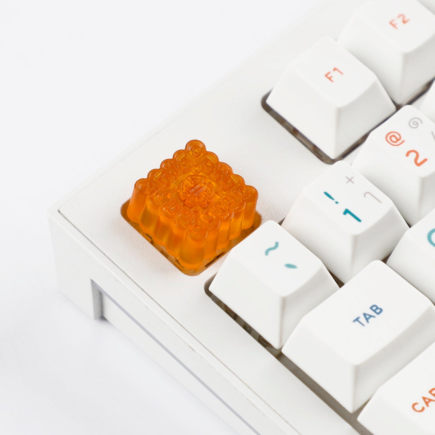 YMDK Mooncake Theme Food Keycap Resin Shine Through Personalized Cute Custom Keycaps for MX Mechanical Keyboards