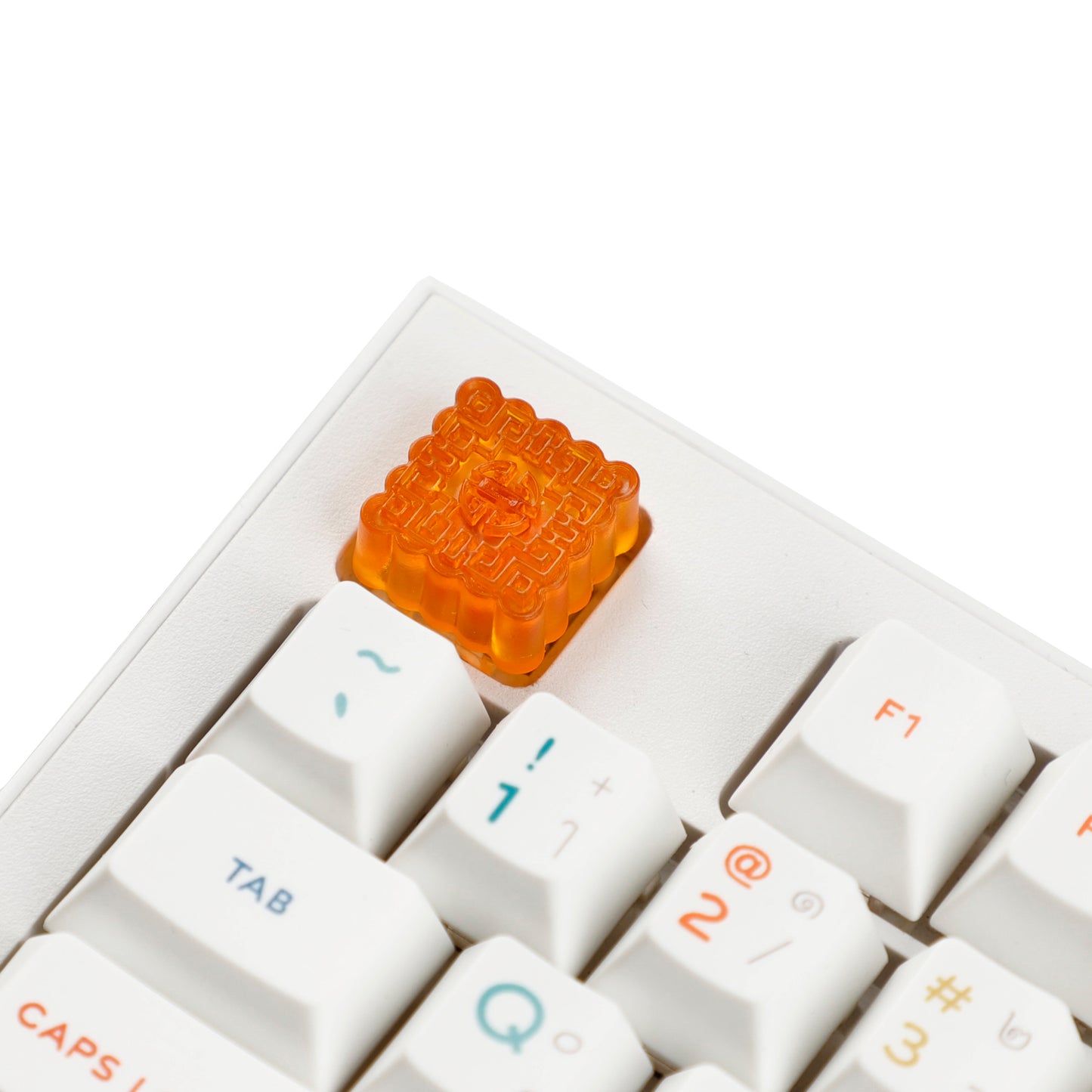 YMDK Mooncake Theme Food Keycap Resin Shine Through Personalized Cute Custom Keycaps for MX Mechanical Keyboards