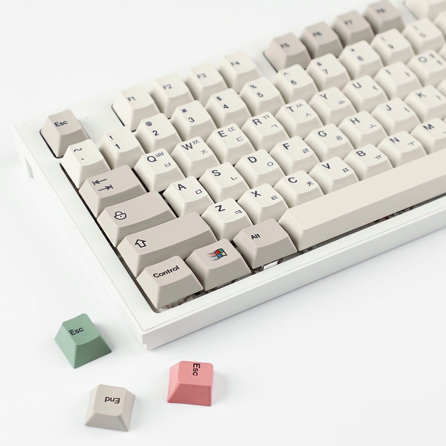 YMDK 161 Keys 9009 English Korean German QWERTZ Cherry Profile Dye Sub Top Print PBT Keycap for 61/68/87/98/104/108 Layout MX Mechanical Keyboard