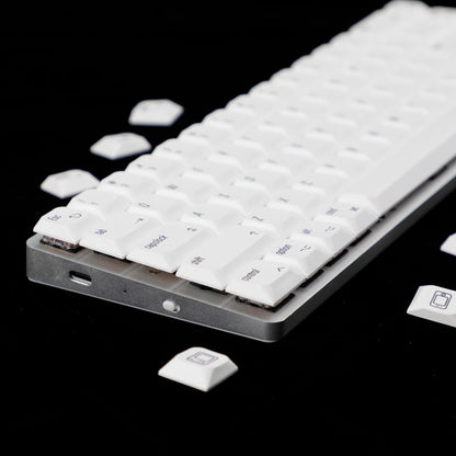 YMDK 127 Ultra-slim Key cap Mac Style Mx Low Profile Dye Sub PBT Keycaps For Mx 61 64 68 75 84 87 96 108 Layout Mechanical Keyboard