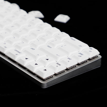 YMDK 127 Ultra-slim Key cap Mac Style Mx Low Profile Dye Sub PBT Keycaps For Mx 61 64 68 75 84 87 96 108 Layout Mechanical Keyboard