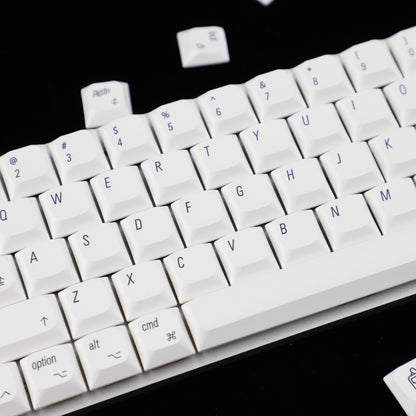 YMDK 127 Ultra-slim Key cap Mac Style Mx Low Profile Dye Sub PBT Keycaps For Mx 61 64 68 75 84 87 96 108 Layout Mechanical Keyboard