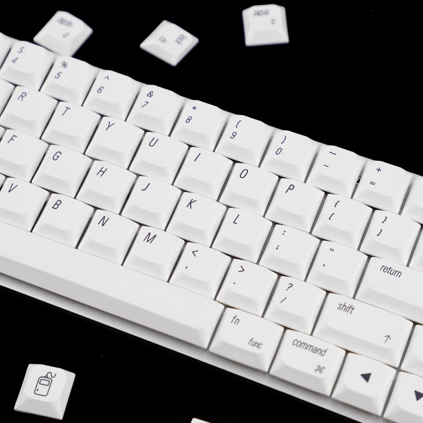 YMDK 127 Ultra-slim Key cap Mac Style Mx Low Profile Dye Sub PBT Keycaps For Mx 61 64 68 75 84 87 96 108 Layout Mechanical Keyboard