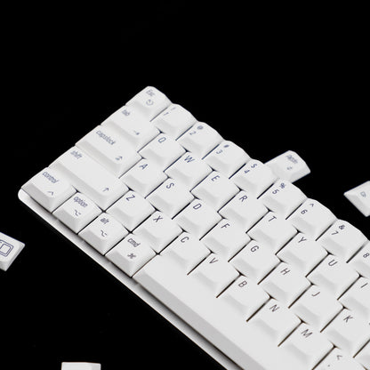 YMDK 127 Ultra-slim Key cap Mac Style Mx Low Profile Dye Sub PBT Keycaps For Mx 61 64 68 75 84 87 96 108 Layout Mechanical Keyboard