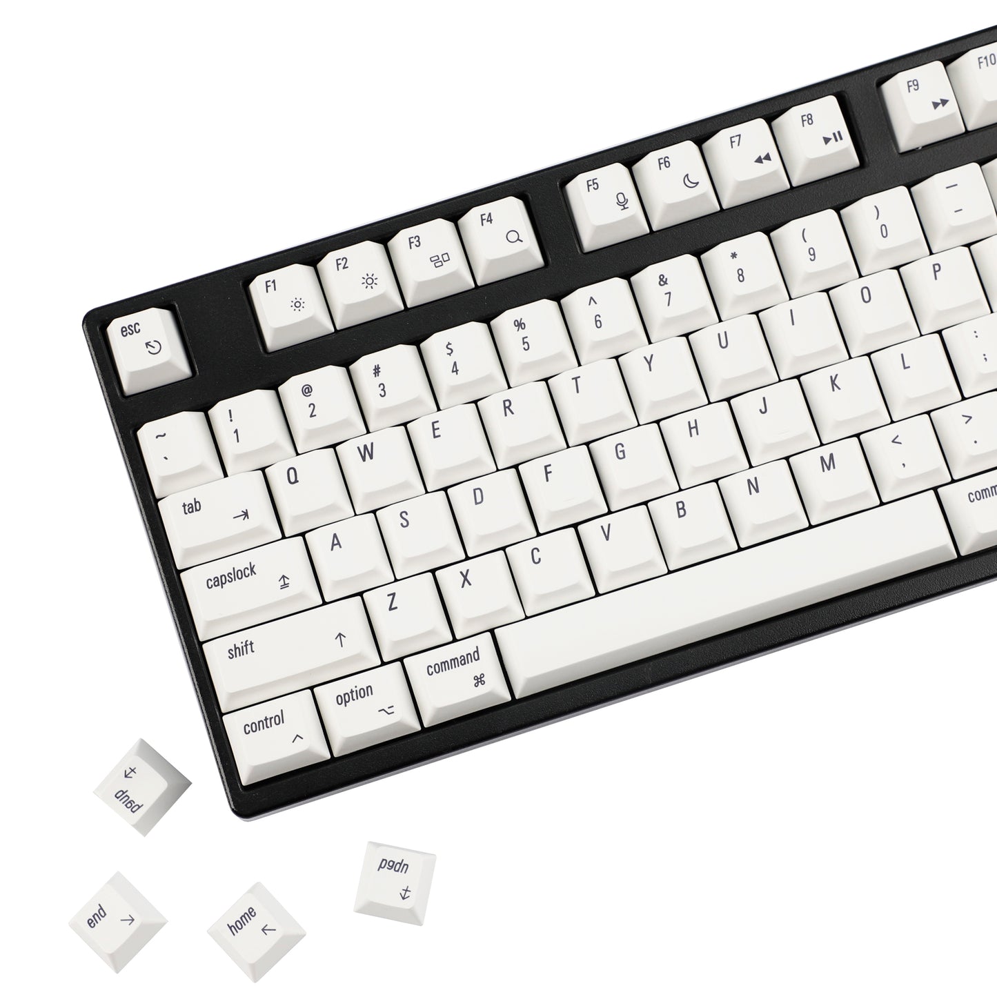 YMDK 139 Mac Keycaps XDA v2 Profile Normcore Style Gray White Dye Sub PBT White For 104 TKL 60% 96 84 68 64 MX Switches Keyboard