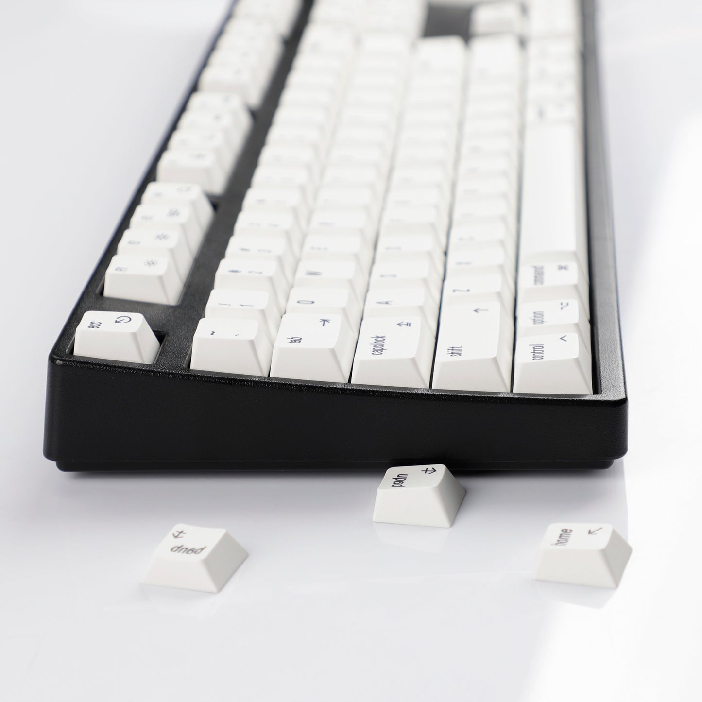 YMDK 139 Mac Keycaps XDA v2 Profile Normcore Style Gray White Dye Sub PBT White For 104 TKL 60% 96 84 68 64 MX Switches Keyboard