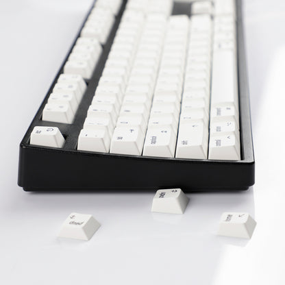 YMDK 139 Mac Keycaps XDA v2 Profile Normcore Style Gray White Dye Sub PBT White For 104 TKL 60% 96 84 68 64 MX Switches Keyboard