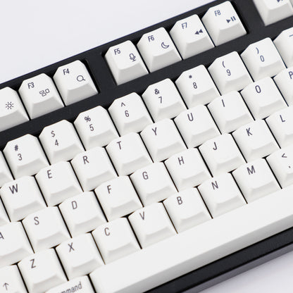 YMDK 139 Mac Keycaps XDA v2 Profile Normcore Style Gray White Dye Sub PBT White For 104 TKL 60% 96 84 68 64 MX Switches Keyboard
