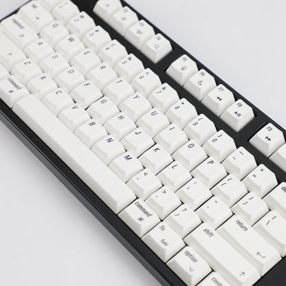 YMDK 139 Mac Keycaps XDA v2 Profile Normcore Style Gray White Dye Sub PBT White For 104 TKL 60% 96 84 68 64 MX Switches Keyboard
