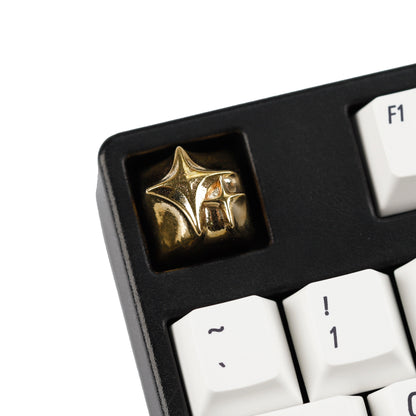 YMDK Cosmic Era Star Personalized Keycaps Cool Novel Homemade Metal Key Cap Creative Esc Key for Mechanical Keyboard