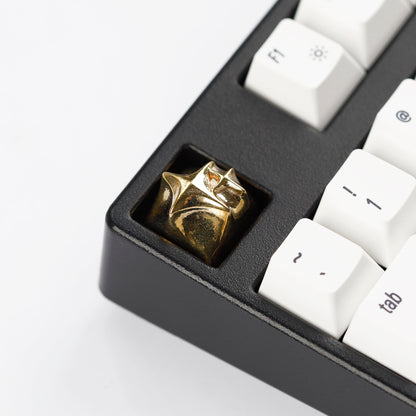 YMDK Cosmic Era Star Personalized Keycaps Cool Novel Homemade Metal Key Cap Creative Esc Key for Mechanical Keyboard