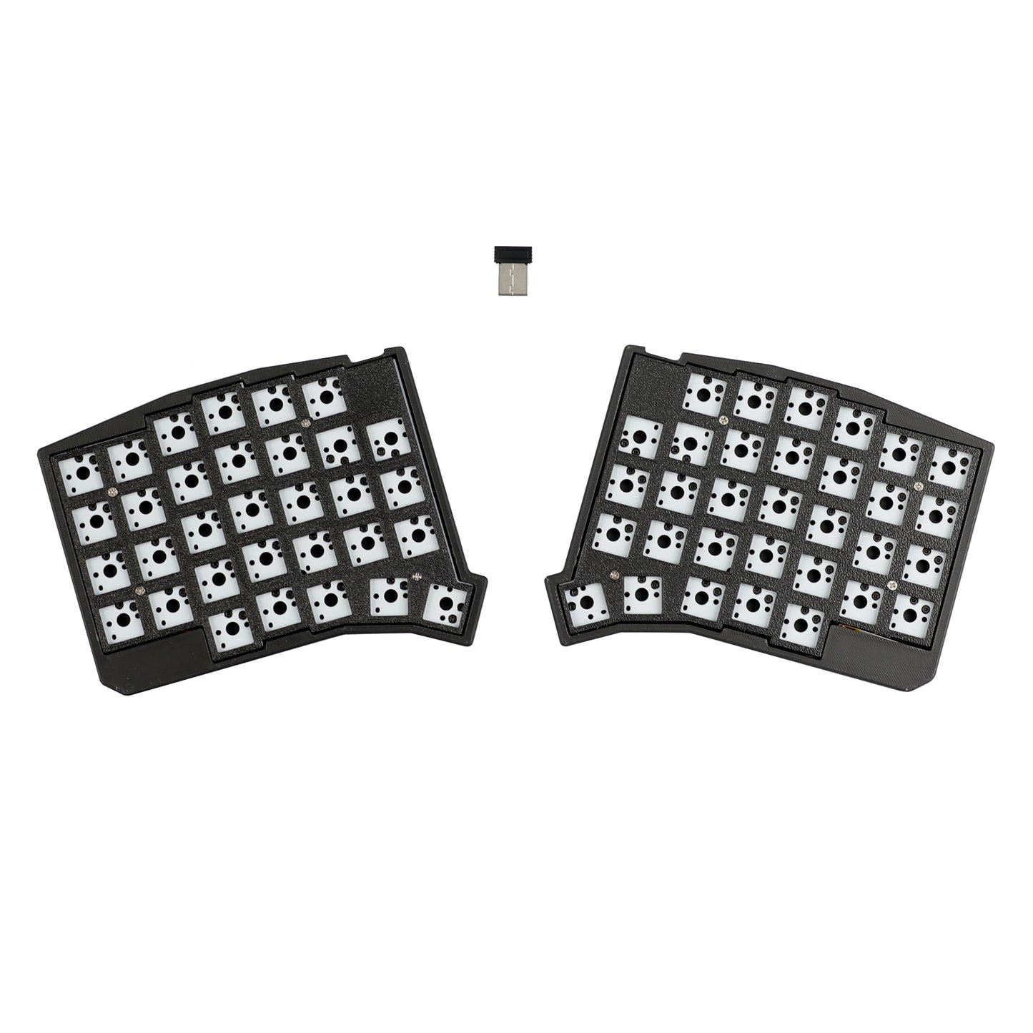 YMDK Sofle Wireless Split Keyboard 2.4Ghz 64 Keys Ergonomic Hotswappable 60% Layout 3D PLA Vial All Key Programmable Mini Independent Gaming Keyboard Kit