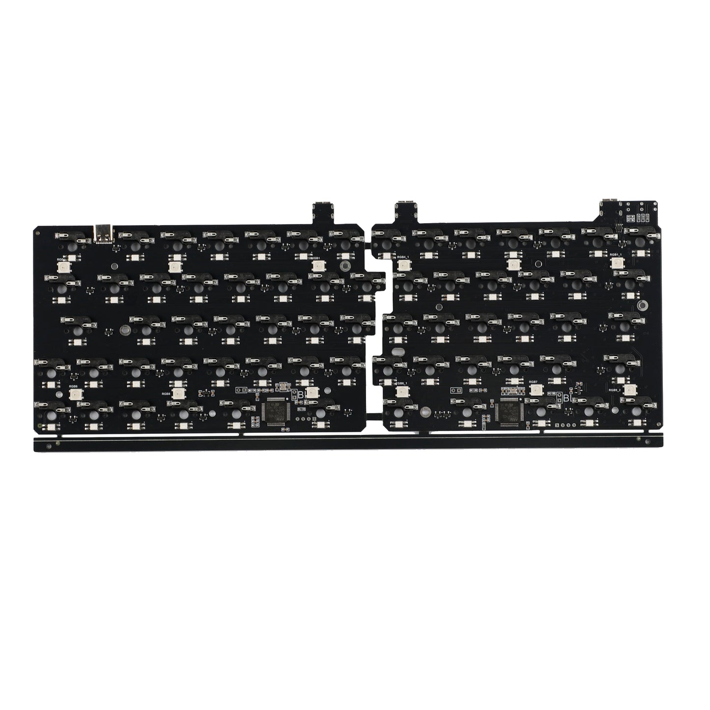 YMD-Split 64 V2 Aluminum Case With Acrylic Layer Kit (RGB Underglow Hotswap Kit/VIAL Programmable)