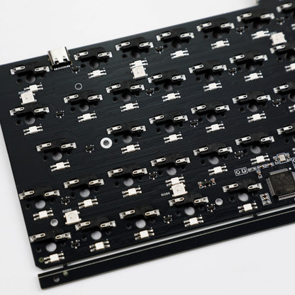 YMD-Split 64 V2 Aluminum Case With Acrylic Layer Kit (RGB Underglow Hotswap Kit/VIAL Programmable)