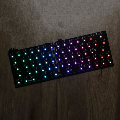 YMD-Split 64 V2 Aluminum Case With Acrylic Layer Kit (RGB Underglow Hotswap Kit/VIAL Programmable)