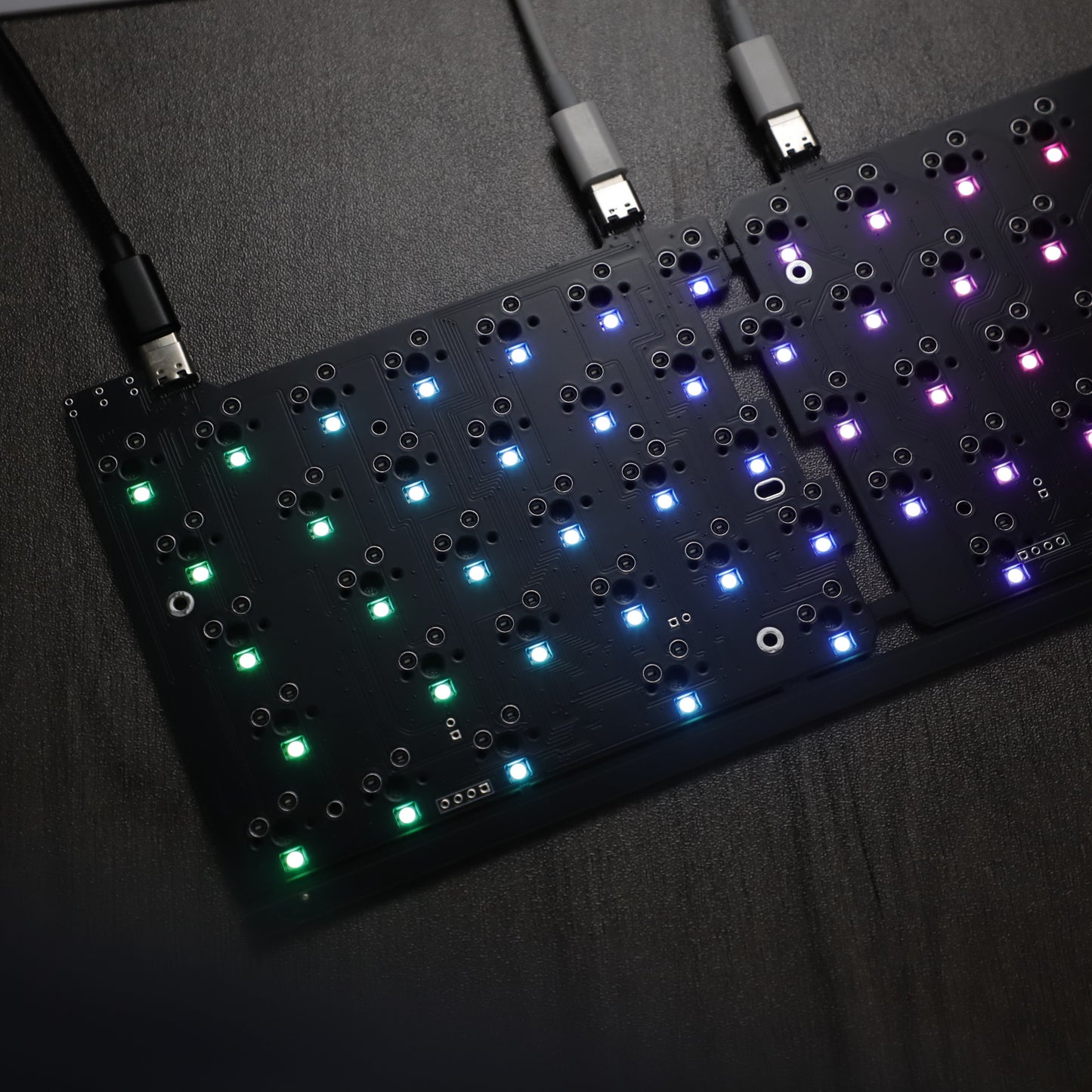YMD-Split 64 V2 Aluminum Case With Acrylic Layer Kit (RGB Underglow Hotswap Kit/VIAL Programmable)