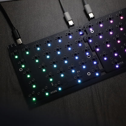 YMD-Split 64 V2 Aluminum Case With Acrylic Layer Kit (RGB Underglow Hotswap Kit/VIAL Programmable)
