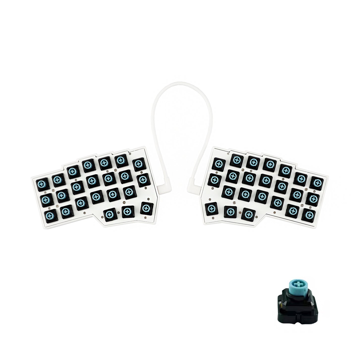 YMDK EC-Corne 45g Topre Split Keyboard 46 Keys Ergonomic 40% Layout QMK Vial All Key Programmable Mini Independent Gaming Keyboard Kit