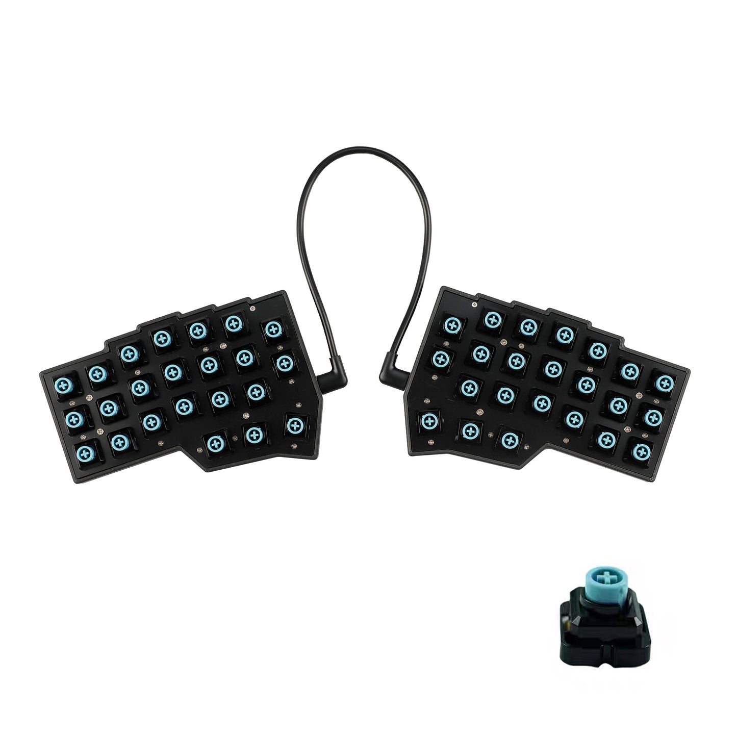 YMDK EC-Corne 45g Topre Split Keyboard 46 Keys Ergonomic 40% Layout QMK Vial All Key Programmable Mini Independent Gaming Keyboard Kit