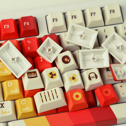 YMDK Cherry Profile 1970 Music Dye Sublimation Thick PBT MX Mechanical Keyboard Keycap