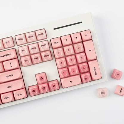 YMDK Liquid Foundation Keycaps 132 keys Frosted HOA Profile PBT PC UV Print for 61/68/84/87/98/104/108 Mechanical Keyboard