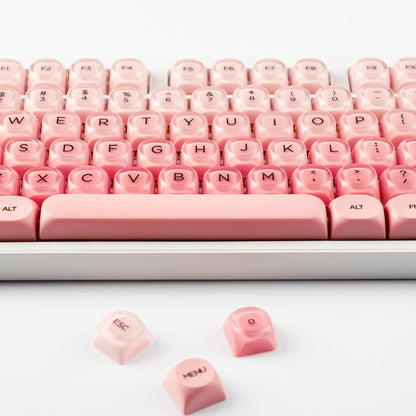 YMDK Liquid Foundation Keycaps 132 keys Frosted HOA Profile PBT PC UV Print for 61/68/84/87/98/104/108 Mechanical Keyboard
