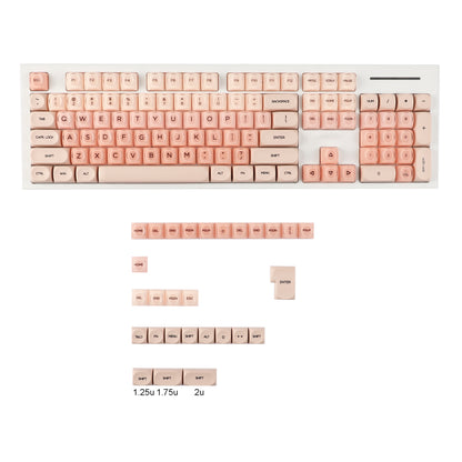 YMDK Liquid Foundation Keycaps 132 keys Frosted HOA Profile PBT PC UV Print for 61/68/84/87/98/104/108 Mechanical Keyboard
