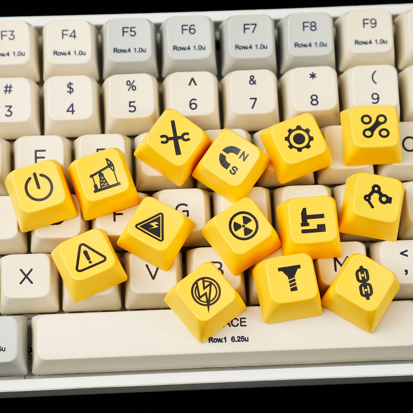 YMDK Industry Yellow 164 Keycaps(Dye Sub MDA Profile 1.55mmg)