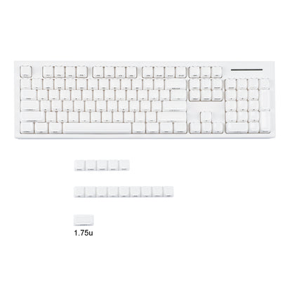 YMDK 119 Keys Cute Crystal Jelly MAO Profile Side Top Printed White Pink PC Keycaps for 61/68/87/98/104/108 MX Mechanical Keyboard
