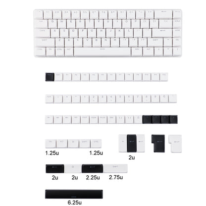 YMDK Ultra-slim Low Profile Keycaps 127 Keys Dye-Sub JWA Profile Backlit Shine Through Keycap for nuphy keychron 61/68/87/98/104/108 MX Ultra-Slim Keyboard