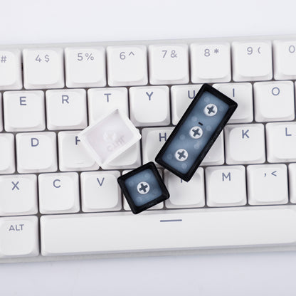 YMDK Ultra-slim Low Profile Keycaps 127 Keys Dye-Sub JWA Profile Backlit Shine Through Keycap for nuphy keychron 61/68/87/98/104/108 MX Ultra-Slim Keyboard